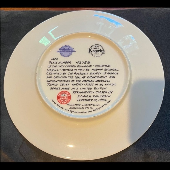 Edna Knowles Norman Rockwell limited edition plate - Picture 2 of 7